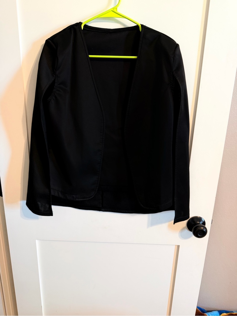 Women's Open-Front Black Jacket